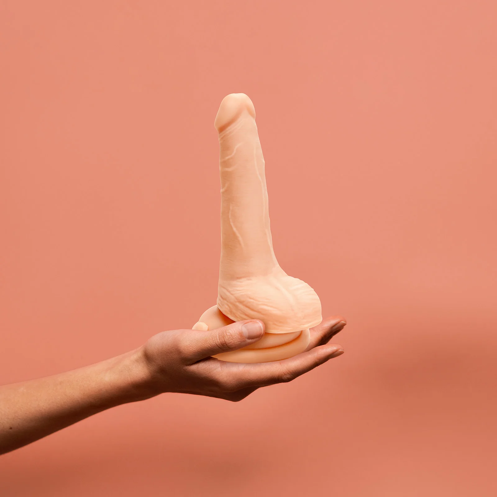 Me You Us Ultra Cock Dual Density Dildo With Balls Pink 6 Inch - Image 6