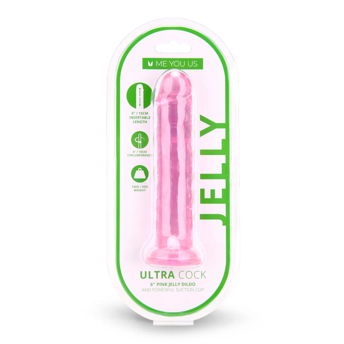 Me You Us Ultra Cock Jelly Dong Pink 7.5 Inch - Image 2