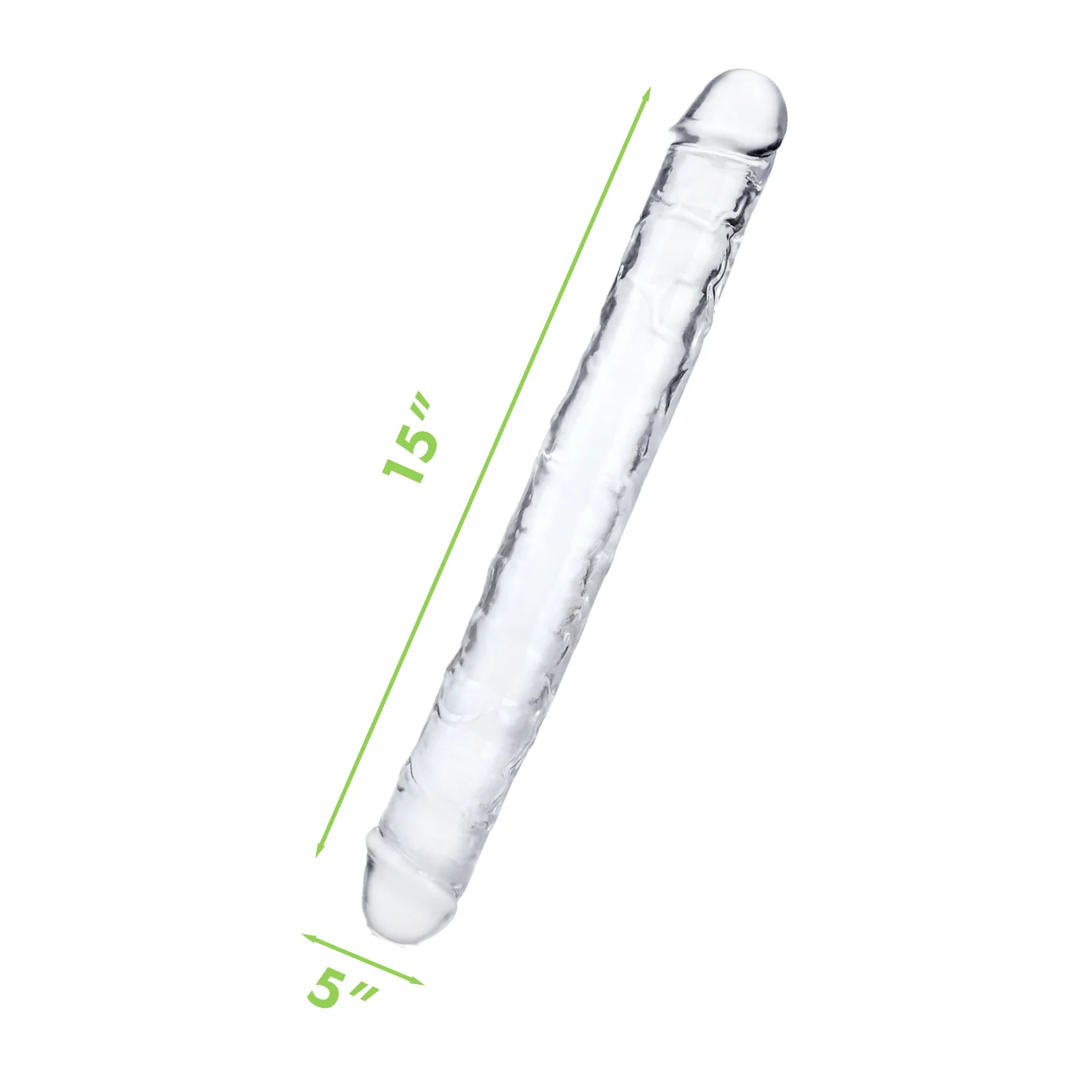 Me You Us Ultra Cock Jelly Double Ended Dildo Clear 15 Inch - Image 6