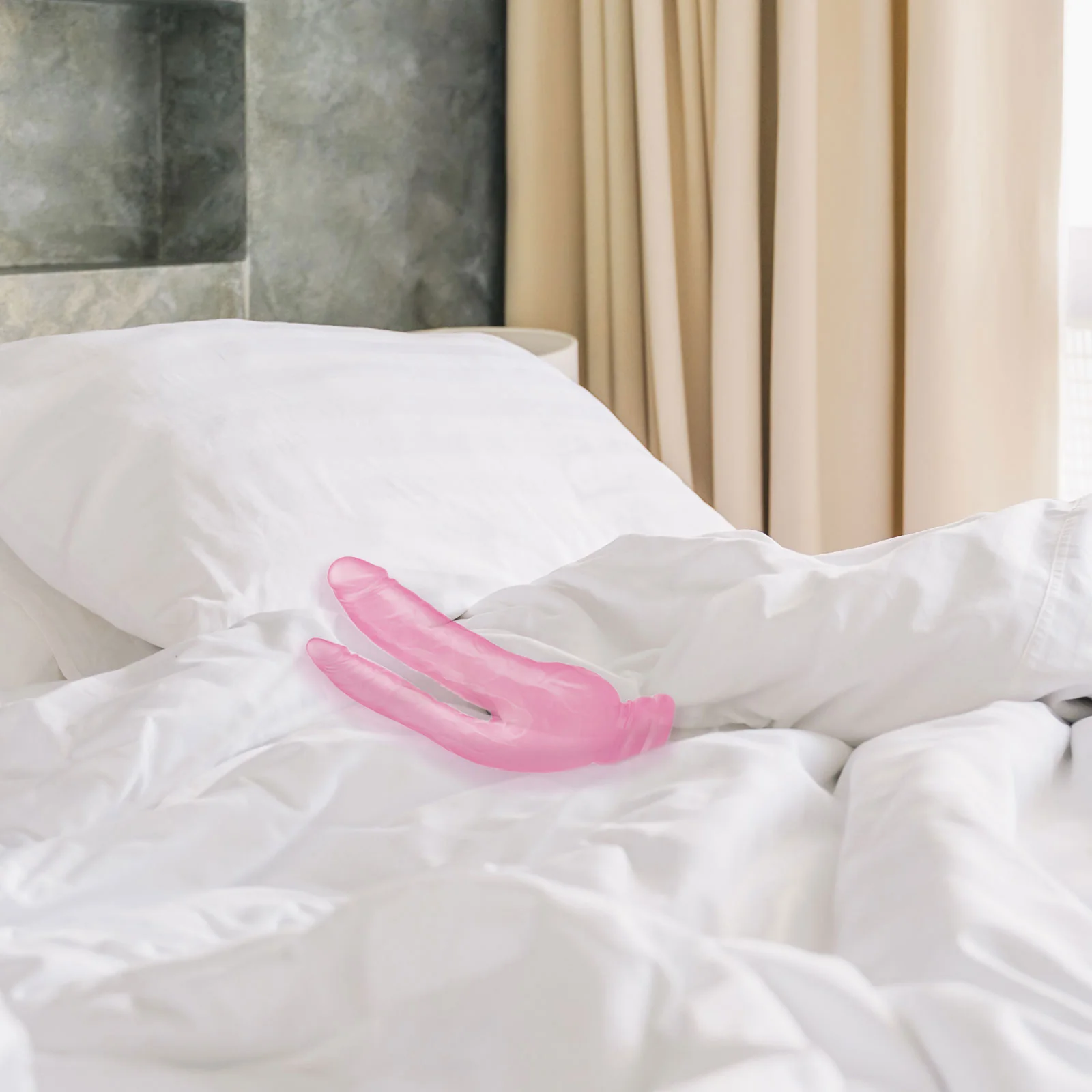 Me You Us Ultra Cock Jelly Double Penetrator Dildo Pink 8 Inch - Image 6