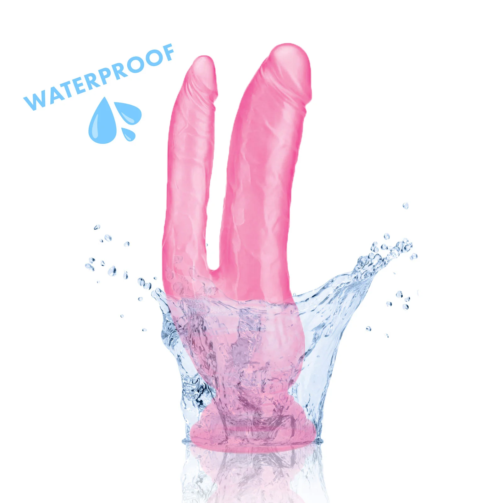 Me You Us Ultra Cock Jelly Double Penetrator Dildo Pink 8 Inch - Image 7