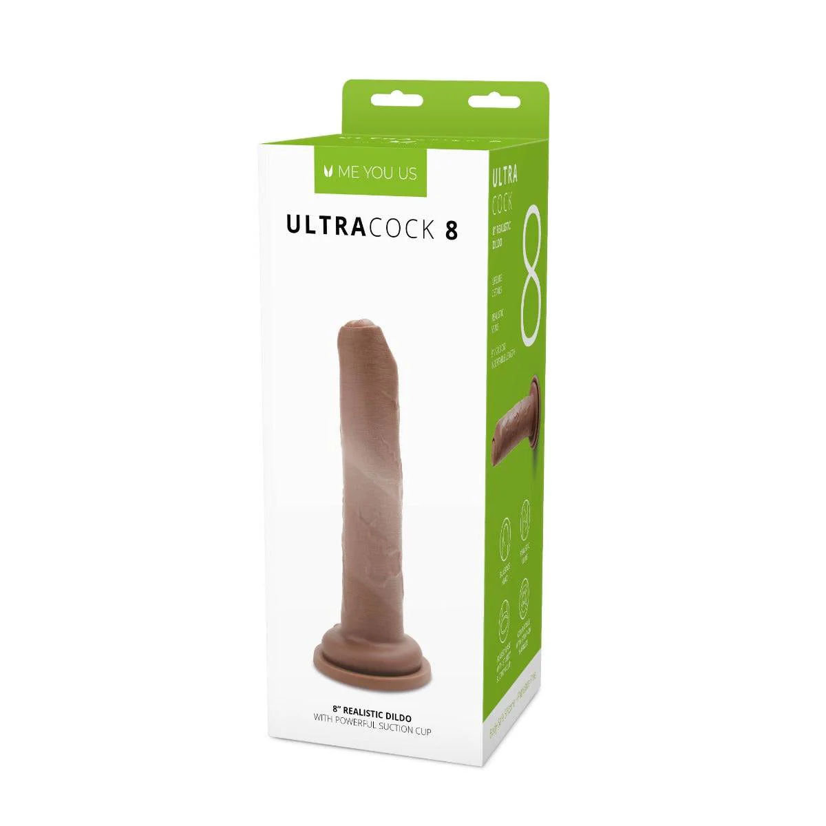 Me You Us Uncut Ultra Cock Caramel Realistic Dildo 8 Inch - Image 2
