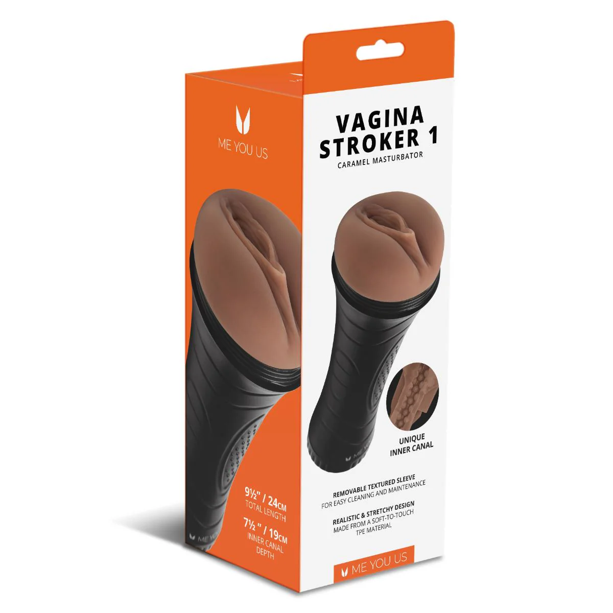 Me You Us Vagina Stroker 1 Caramel - Image 3