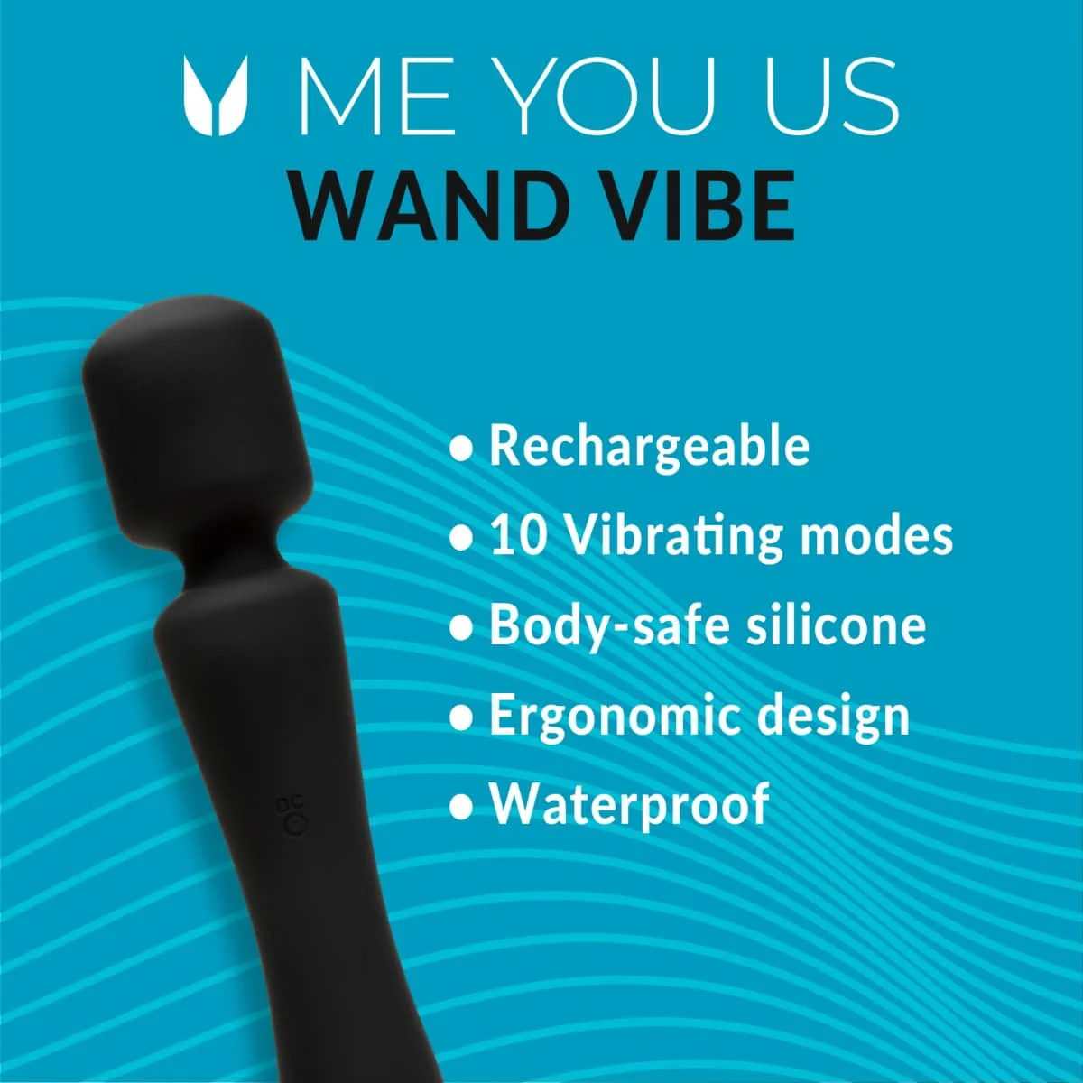 Me You Us Wand Vibrator Black - Image 4