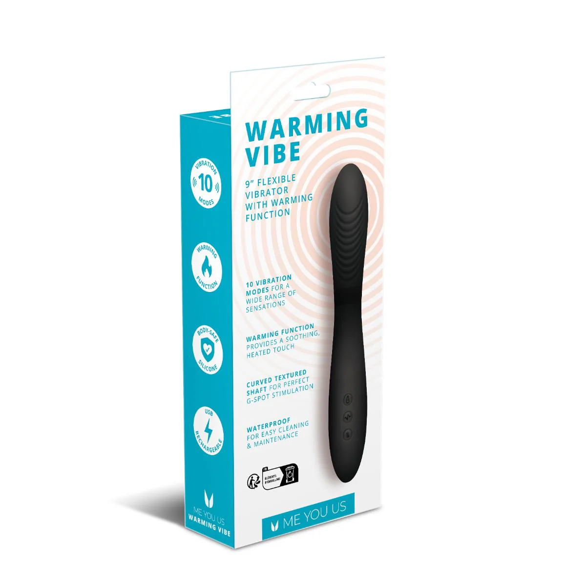 Me You Us Warming Vibrator Black - Image 3