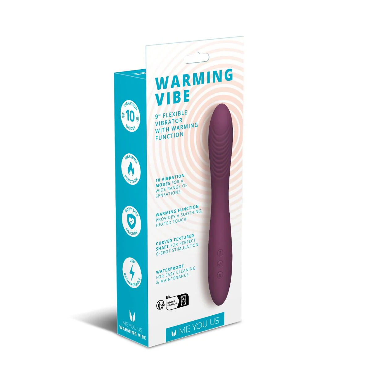 Me You Us Warming Vibrator Purple - Image 3