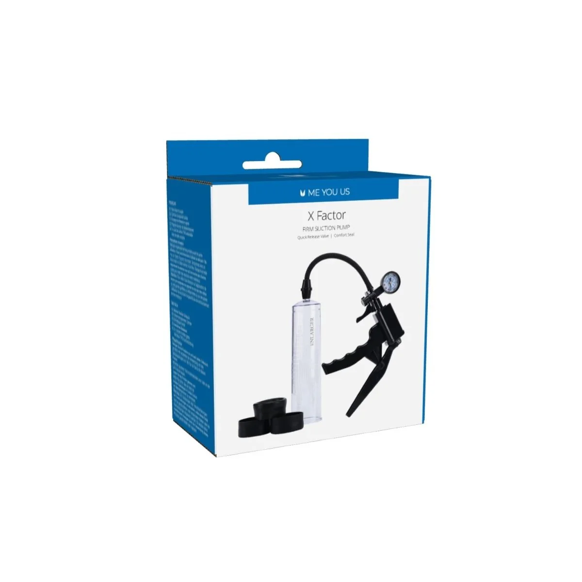 Me You Us X Factor Firm Suction Penis Pump Clear Black - Image 2