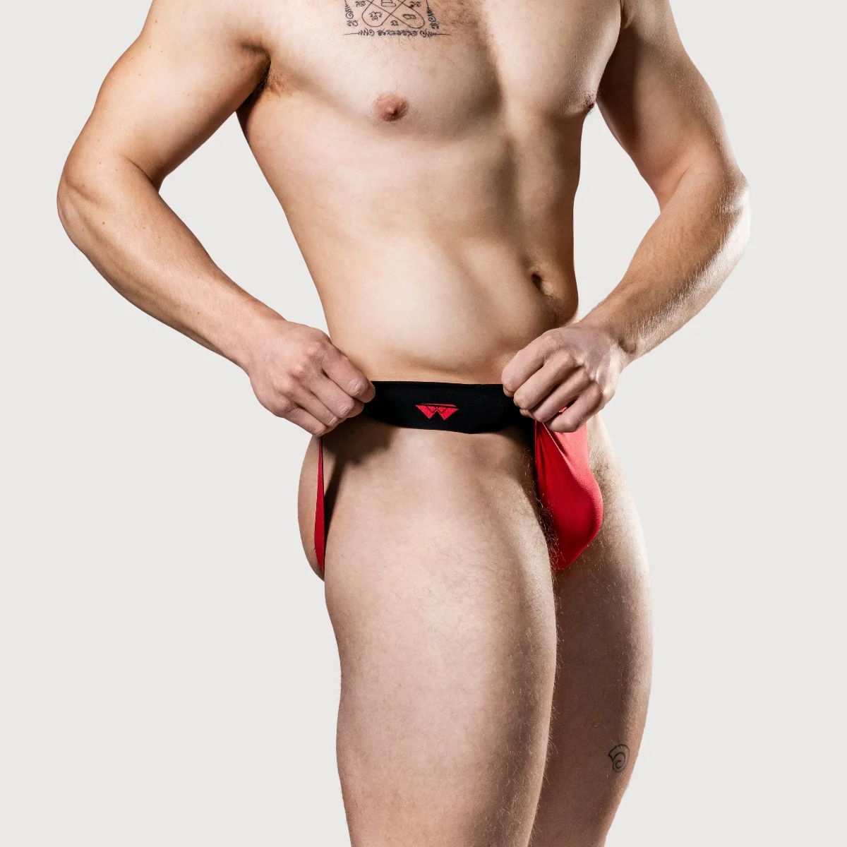 Meyer Marketing Limited Edition 2" Reversible Jock Strap Black Red - Image 5