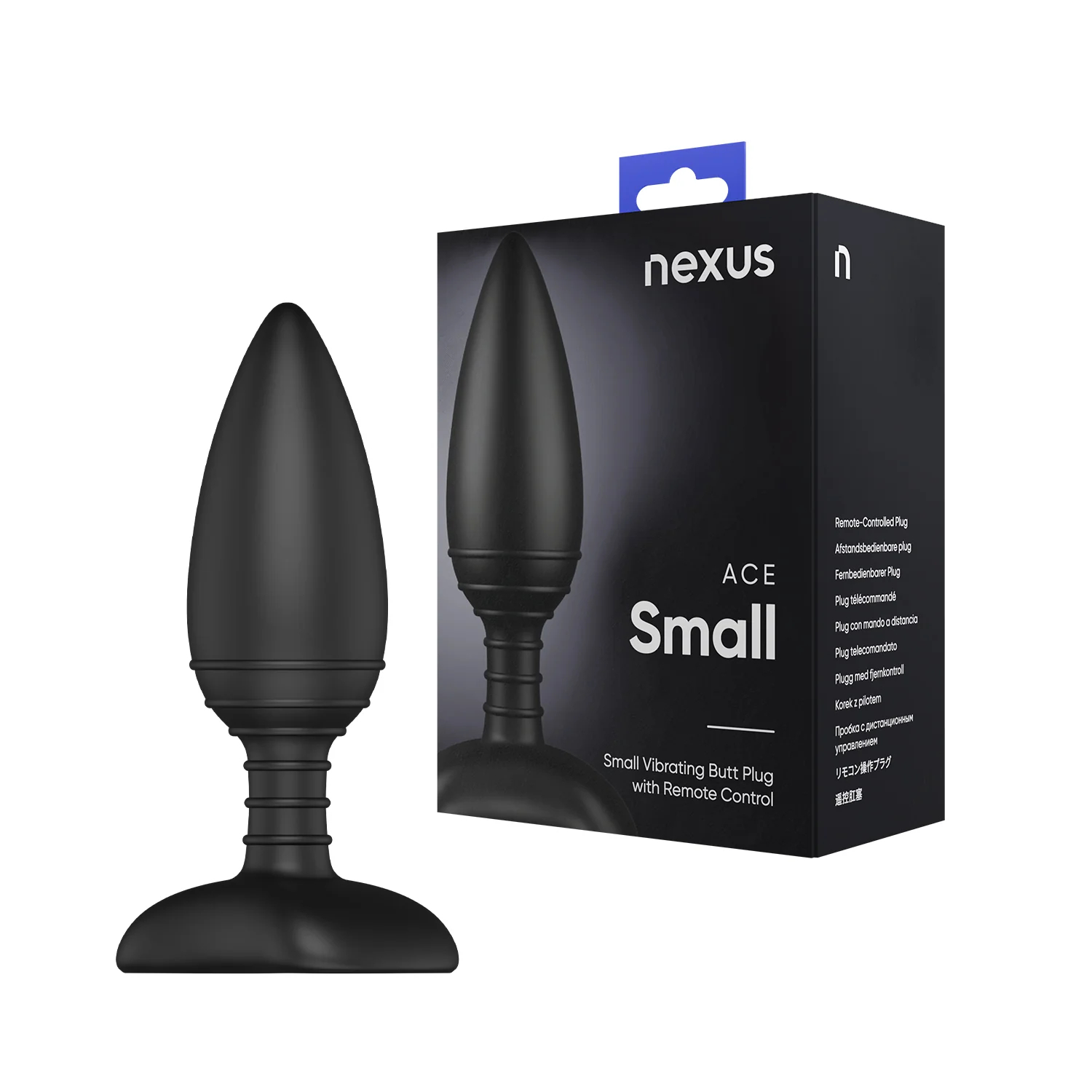 Nexus Ace Rechargeable Vibrating Butt Plug Black Small - Image 2