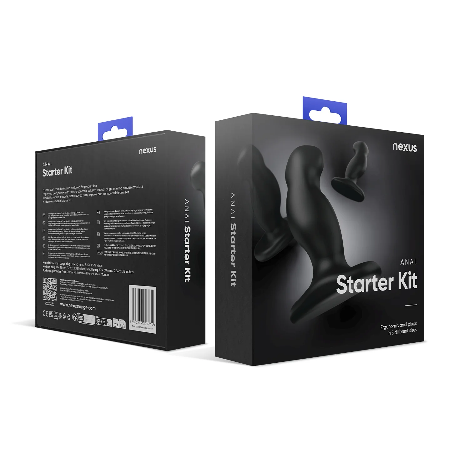 Nexus Anal Starter Butt Plug Kit Black - Image 6