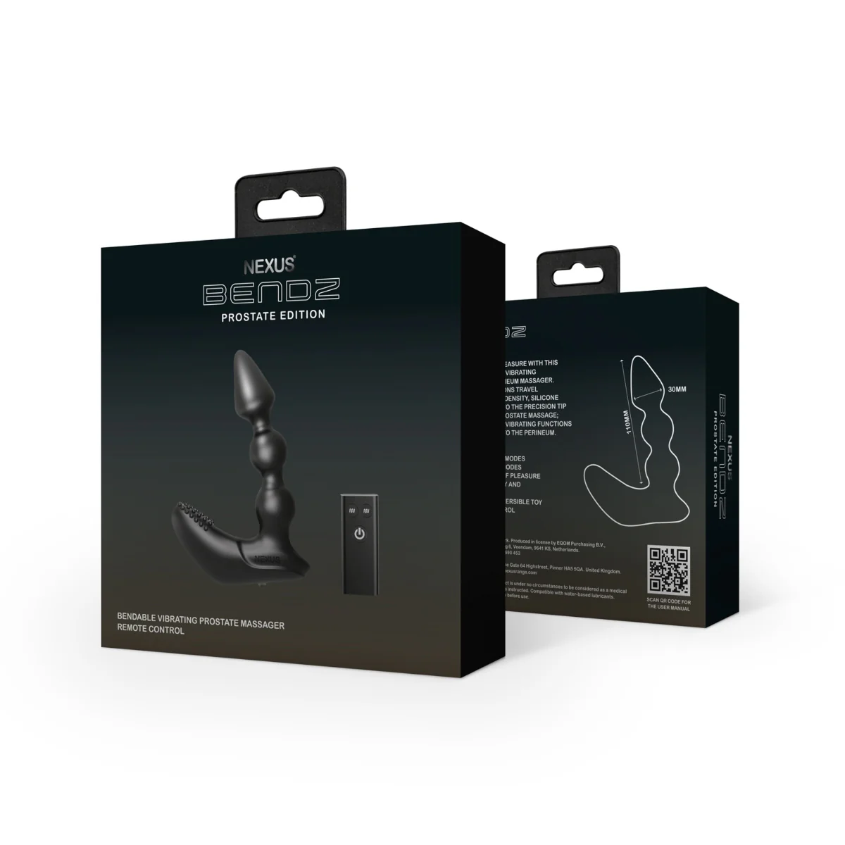 Nexus Bendz Prostate Edition Remote Control Bendable Vibrating Prostate Massager Black - Image 2
