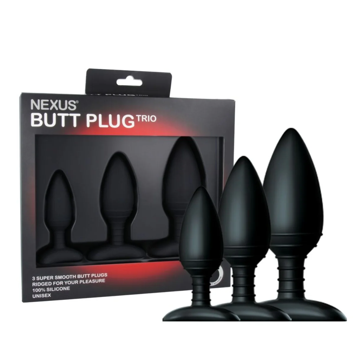 Nexus Butt Plug Trio Anal Training Kit Black - Image 3