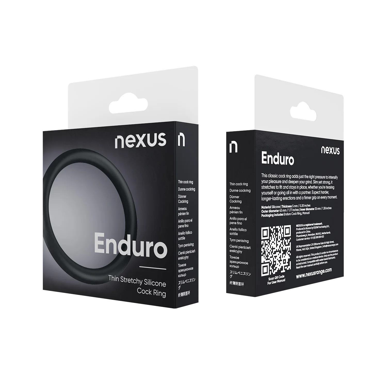 Nexus Enduro Silicone Cock Ring Black - Image 4