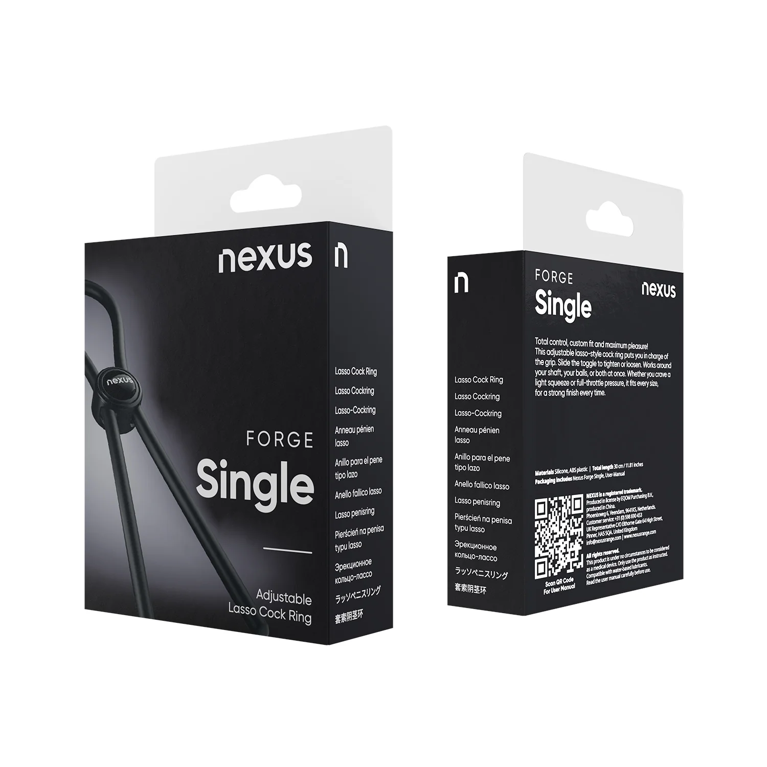 Nexus Forge Adjustable Silicone Cock Ring Black - Image 6
