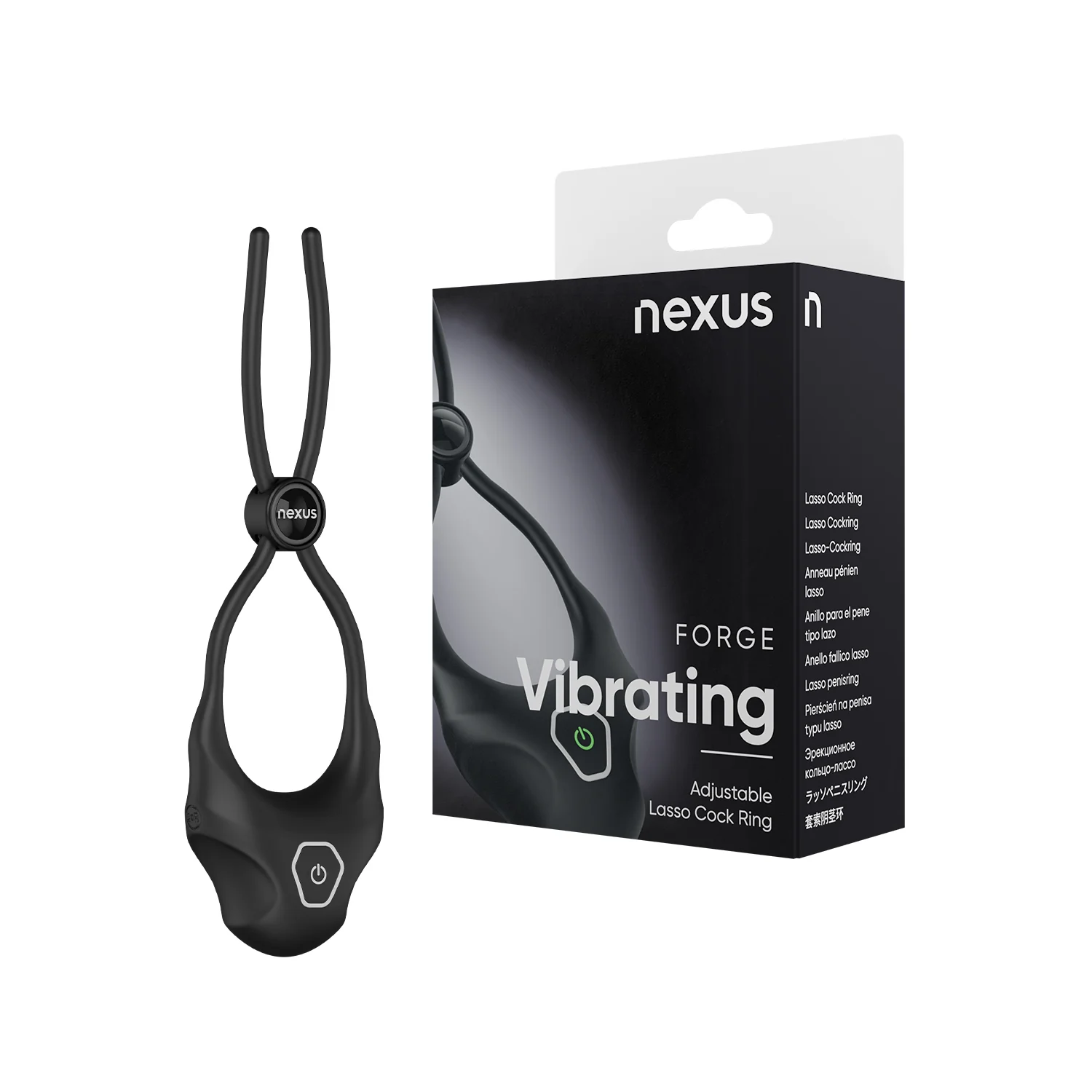 Nexus Forge Adjustable Vibrating Cock Ring Black - Image 2