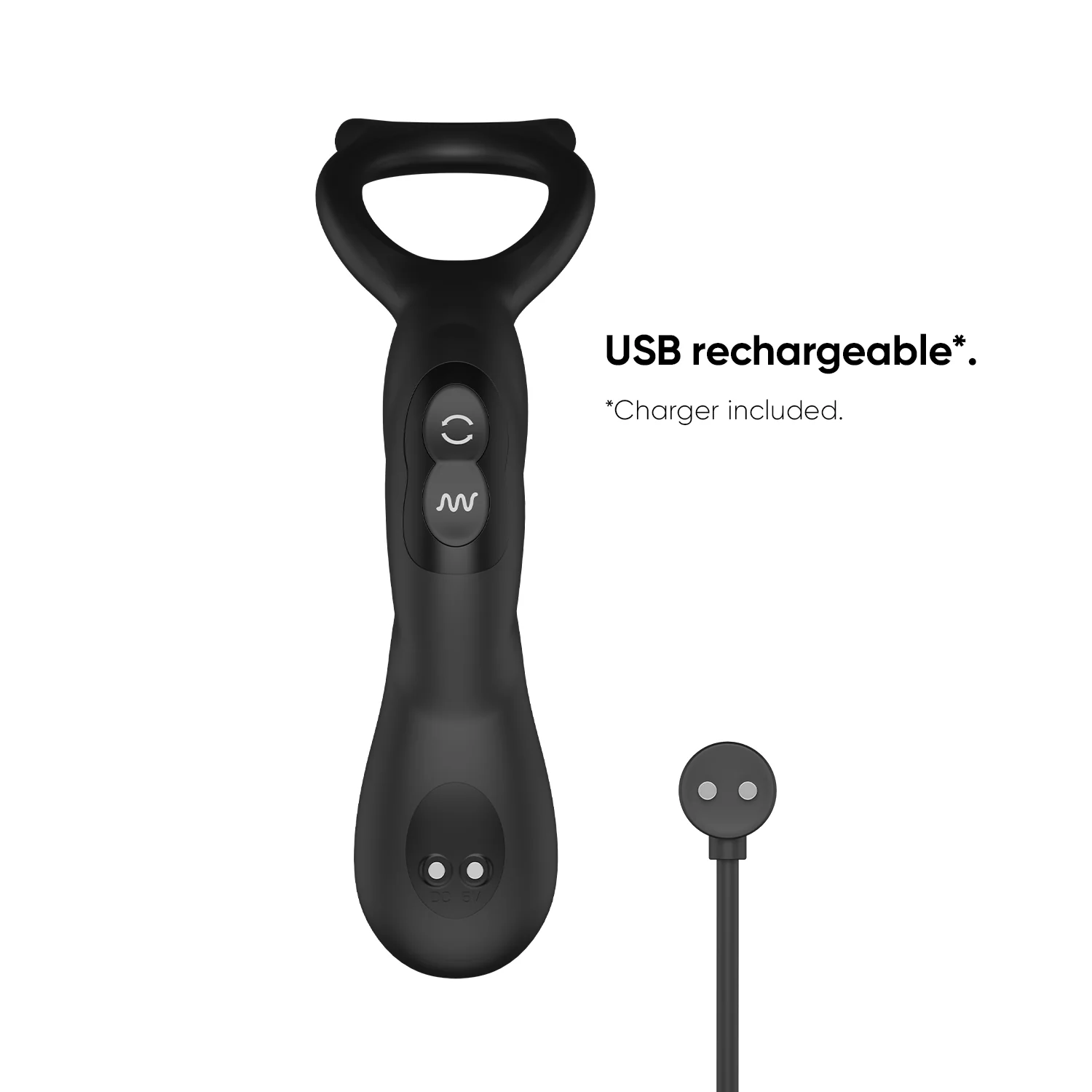 Nexus Revo Embrace Rotating Remote Control Prostate Massager With Cock & Ball Rings Black - Image 7