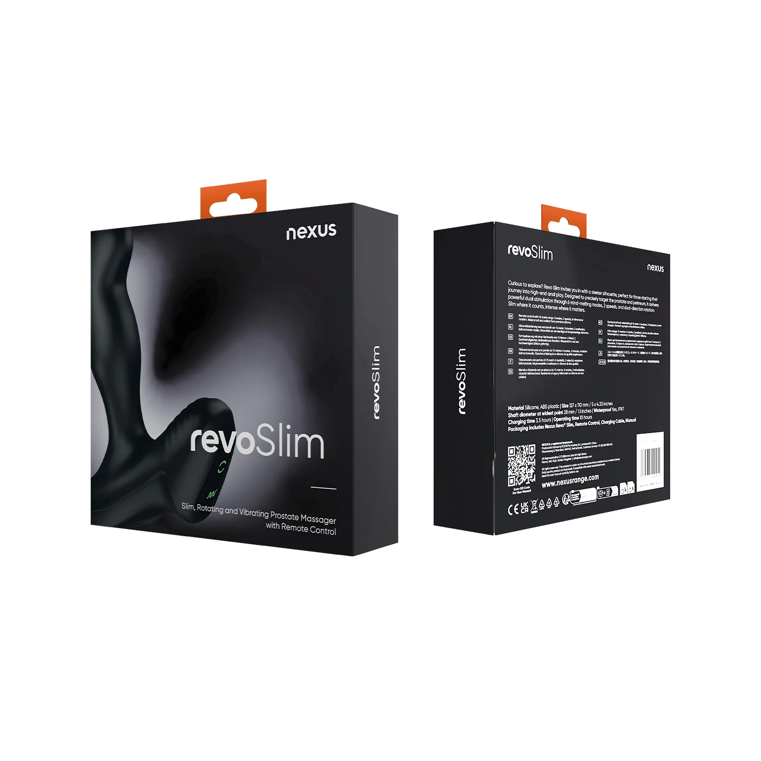 Nexus Revo Slim Rechargeable Rotating Prostate Massager Black - Image 6