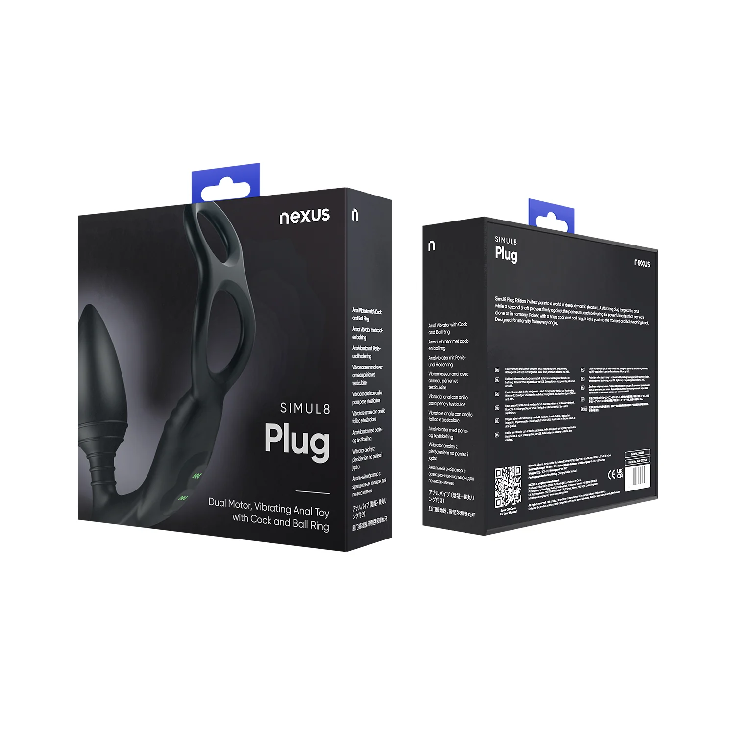 Nexus Simul8 Dual Anal & Perineum Cock & Ball Butt Plug Black - Image 7
