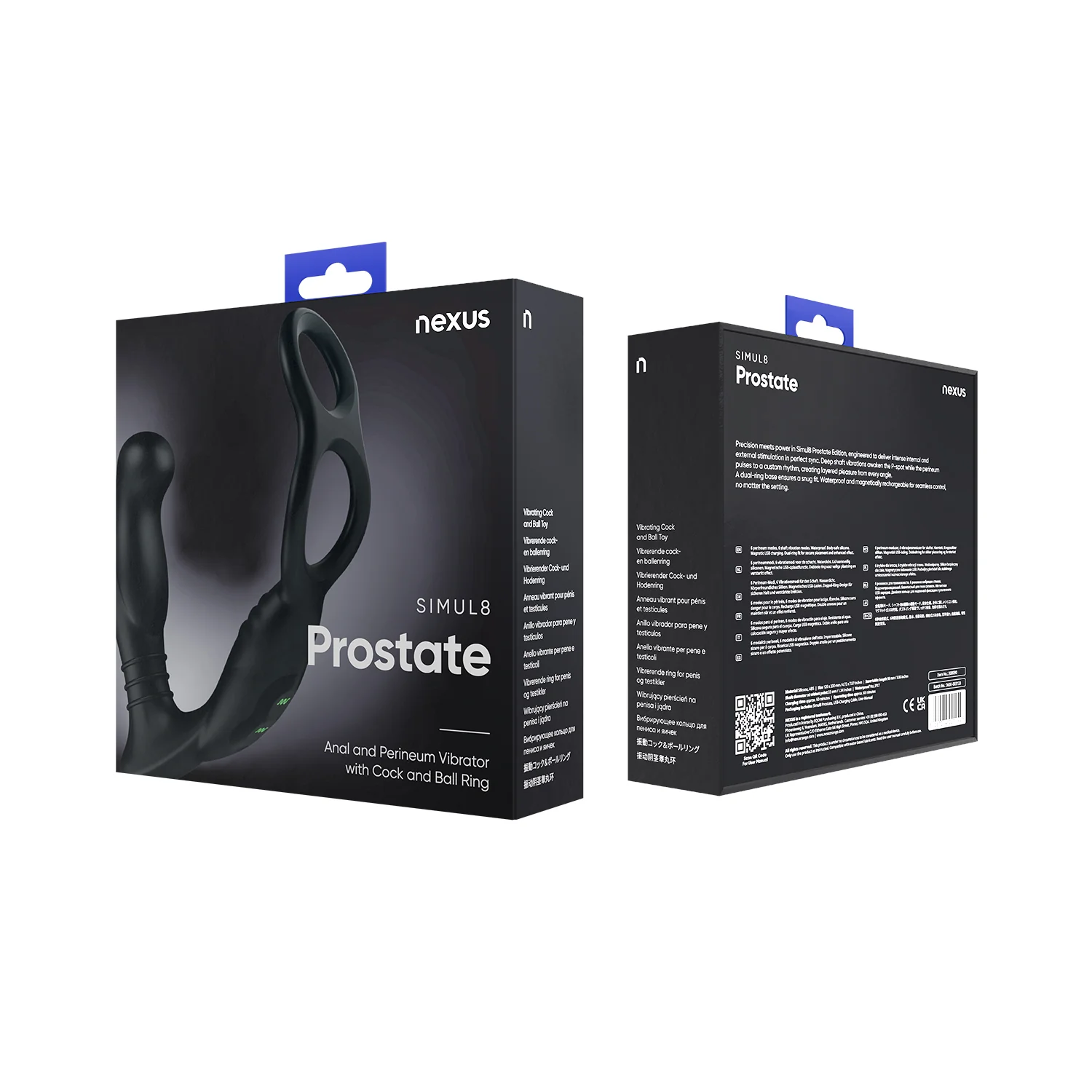 Nexus Simul8 Dual Prostate & Perineum Cock & Ball Prostate Massager Black - Image 9