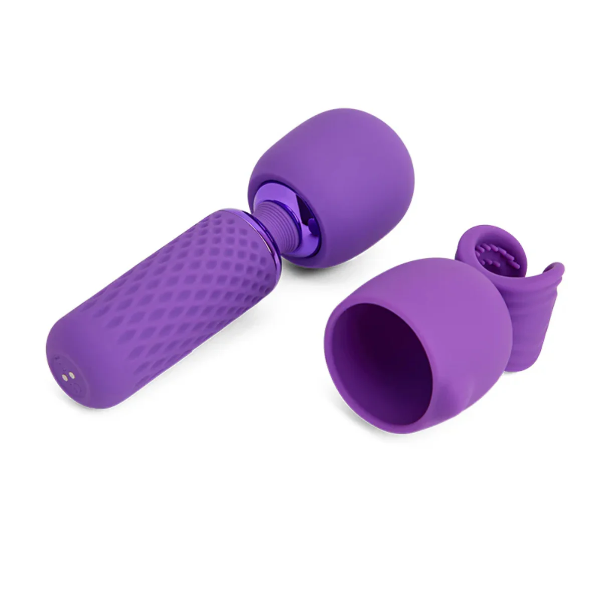 Nu Sensuelle Harlow Nubii Mini Wand Massager With Masturbator Purple - Image 4
