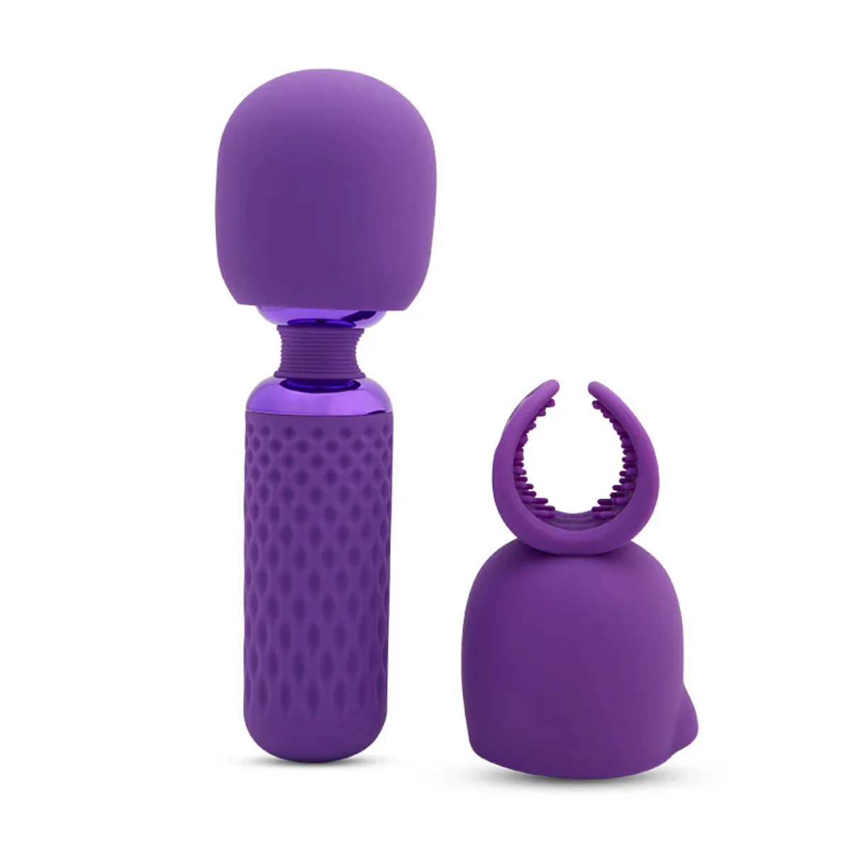 Nu Sensuelle Harlow Nubii Mini Wand Massager With Masturbator Purple - Image 6