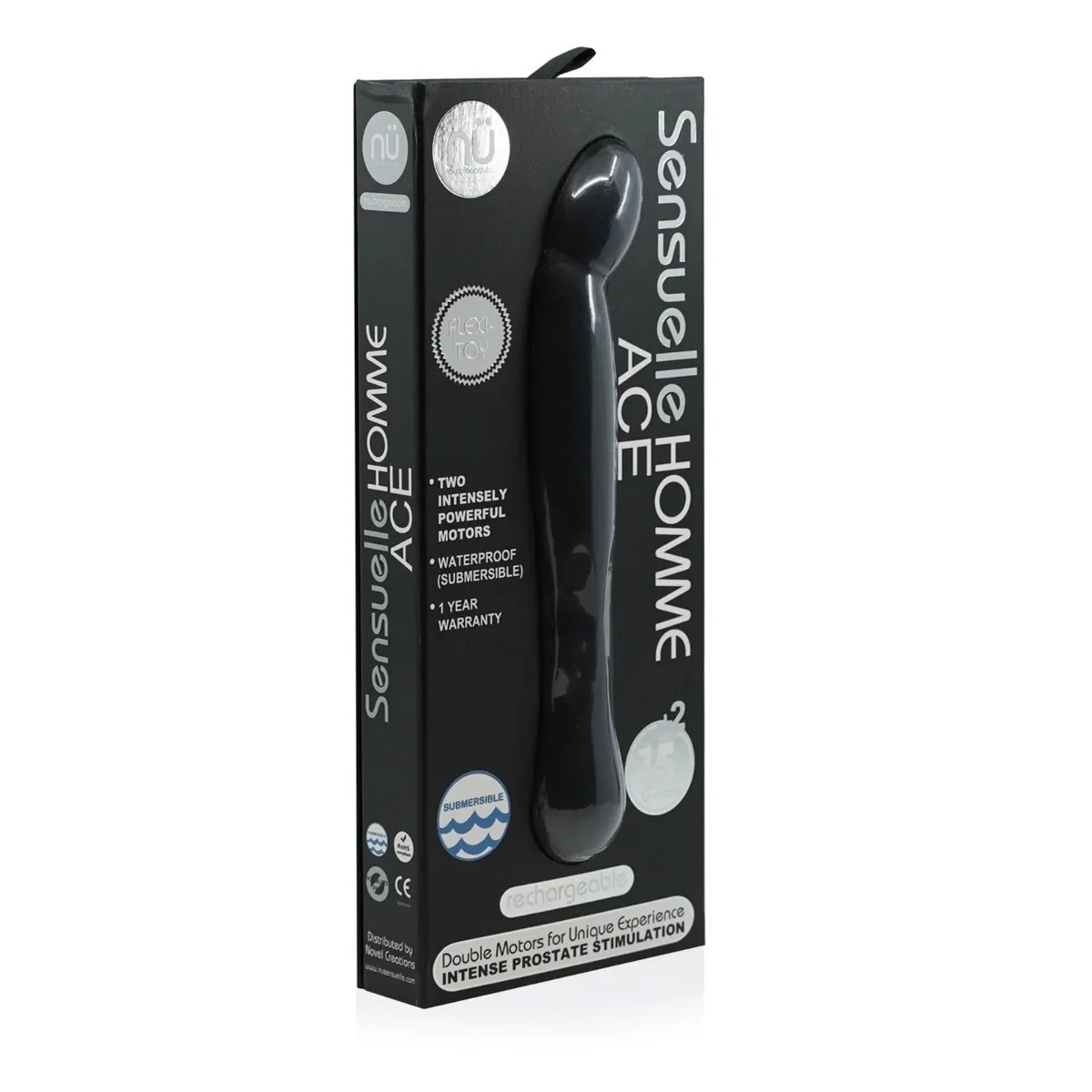 Nu Sensuelle Homme Ace Prostate Vibrator Black - Image 2