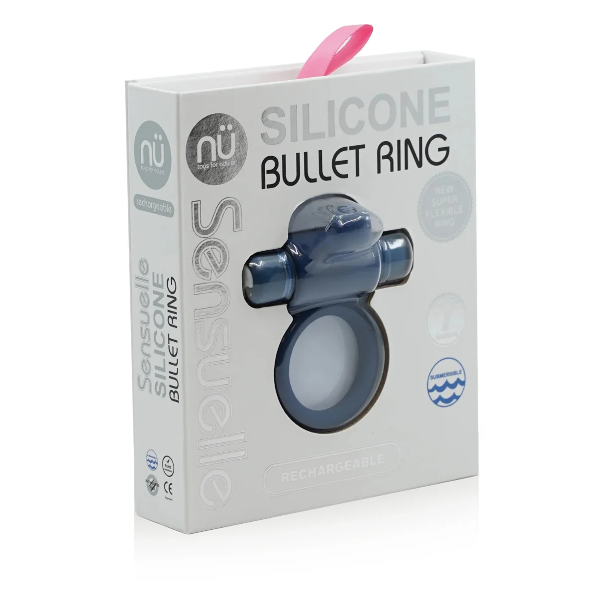 Nu Sensuelle Silicone Vibrating Cock Ring Navy Blue - Image 2