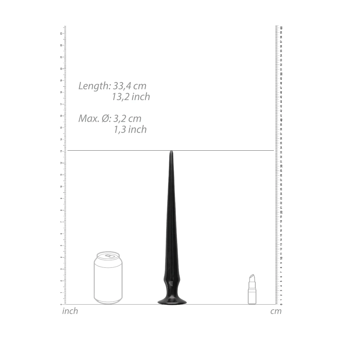 Ouch Ass Spike Dildo Black 13 Inch - Image 3