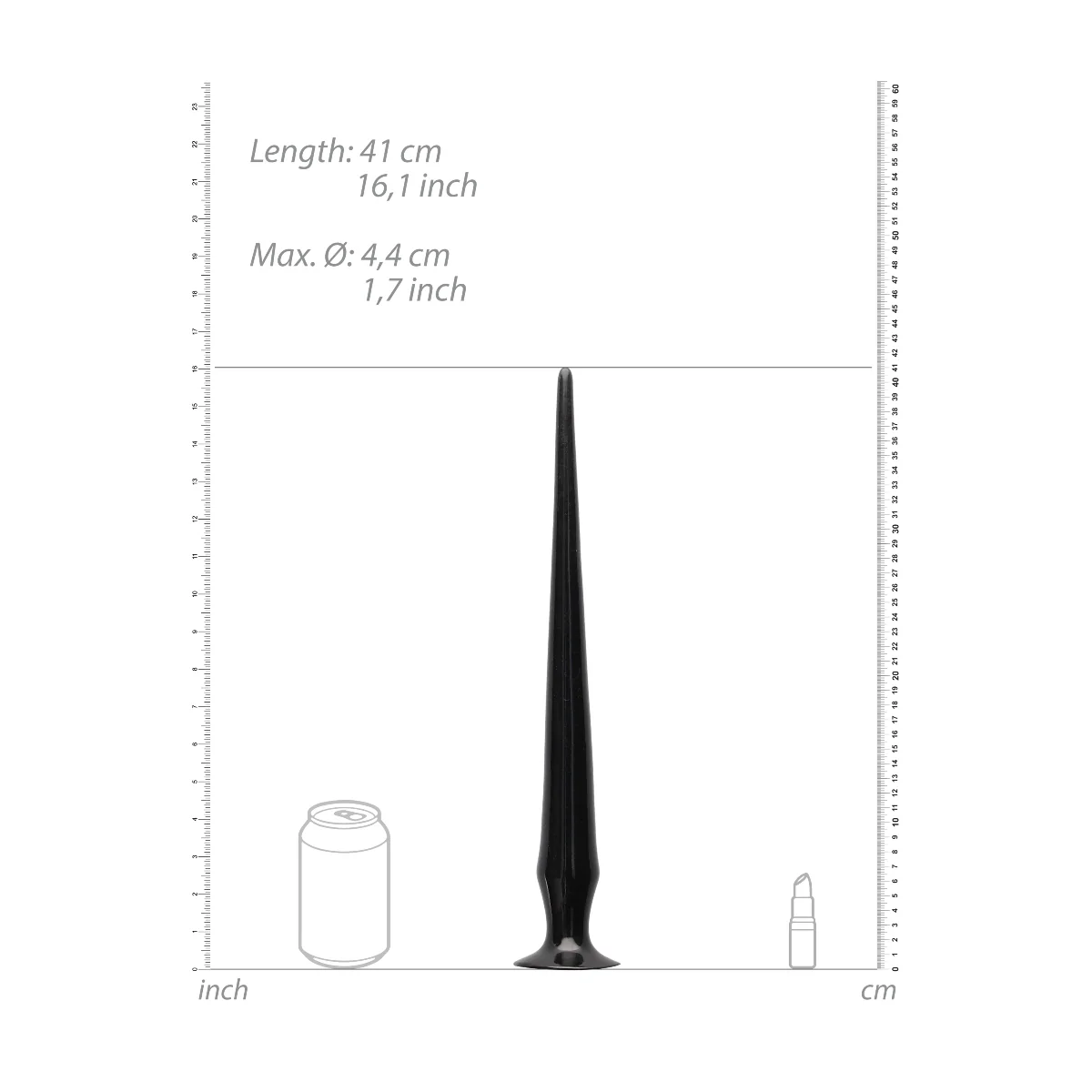 Ouch Ass Spike Dildo Black 17 Inch - Image 3