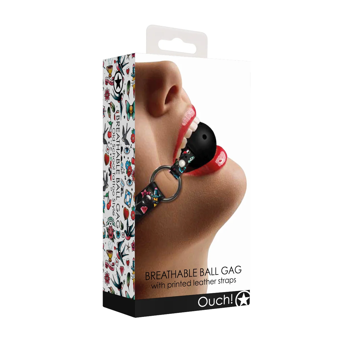 Ouch Breathable Ball Gag Black - Image 2