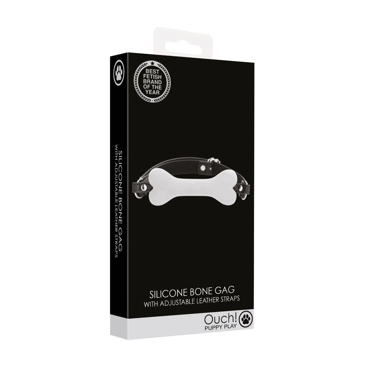 Ouch Puppy Play Silicone Bone Gag White - Image 2