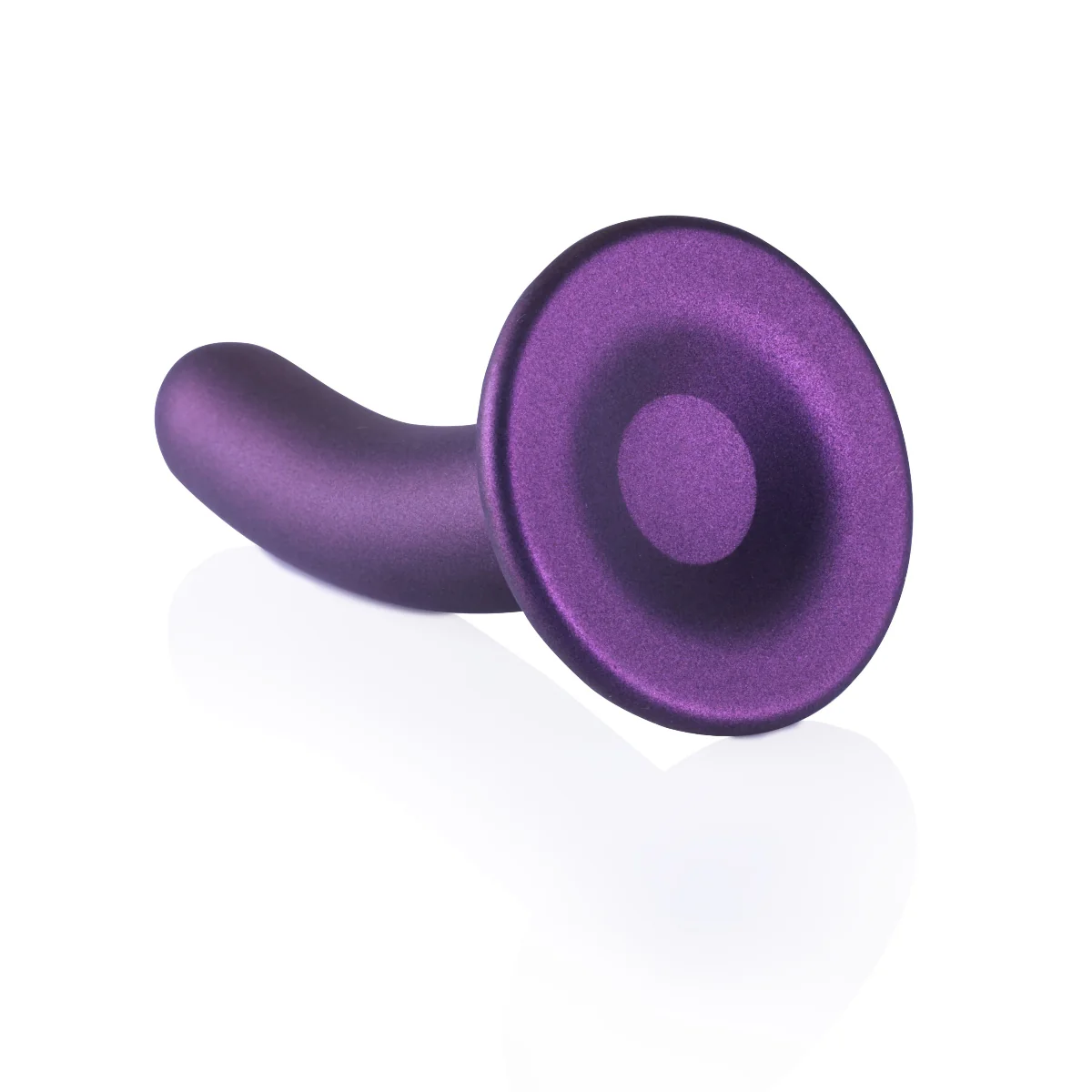 Ouch Smooth Silicone G-Spot Dildo Metallic Purple 6 Inch - Image 3