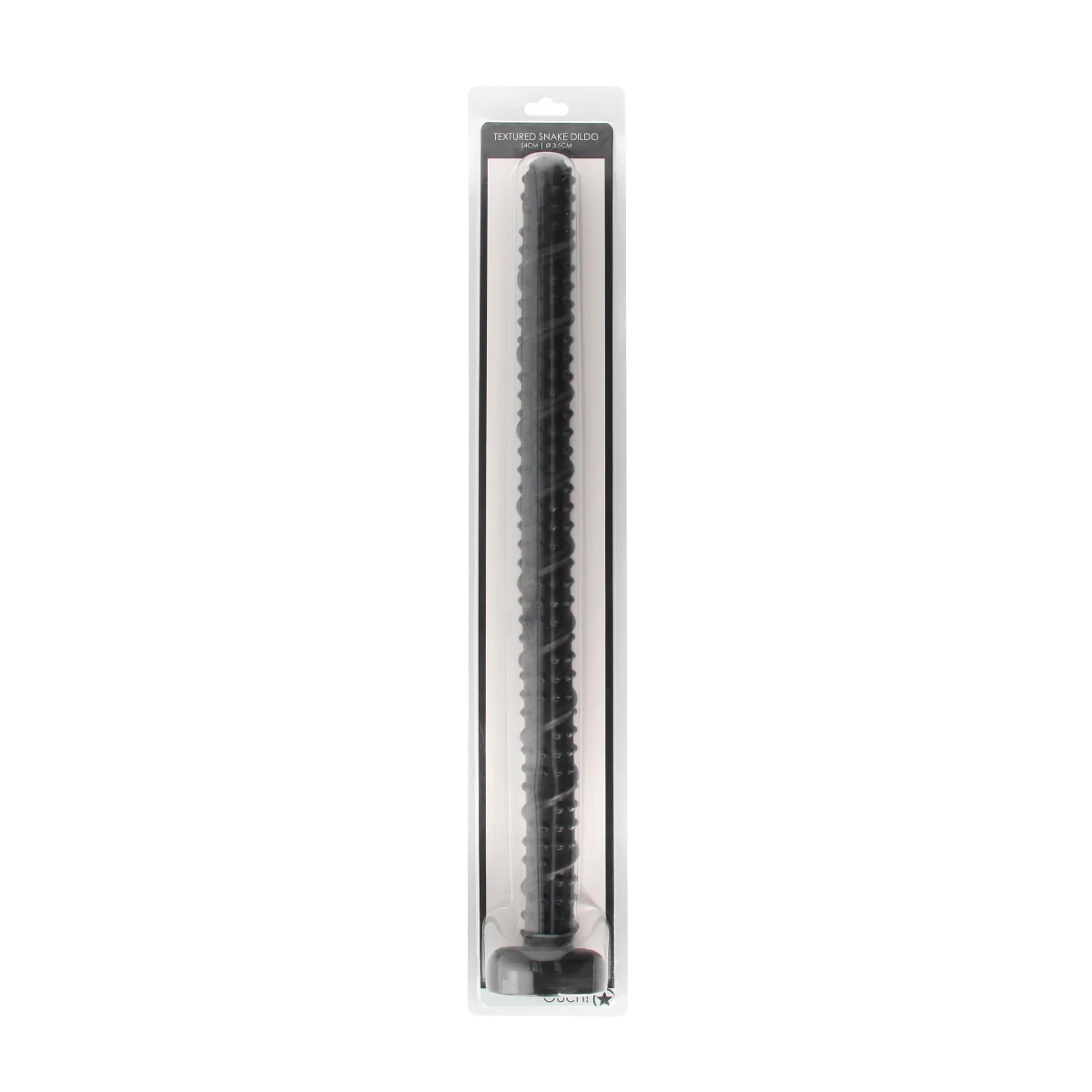 Ouch Textured Ass Snake Dildo Black 22 Inch - Image 2