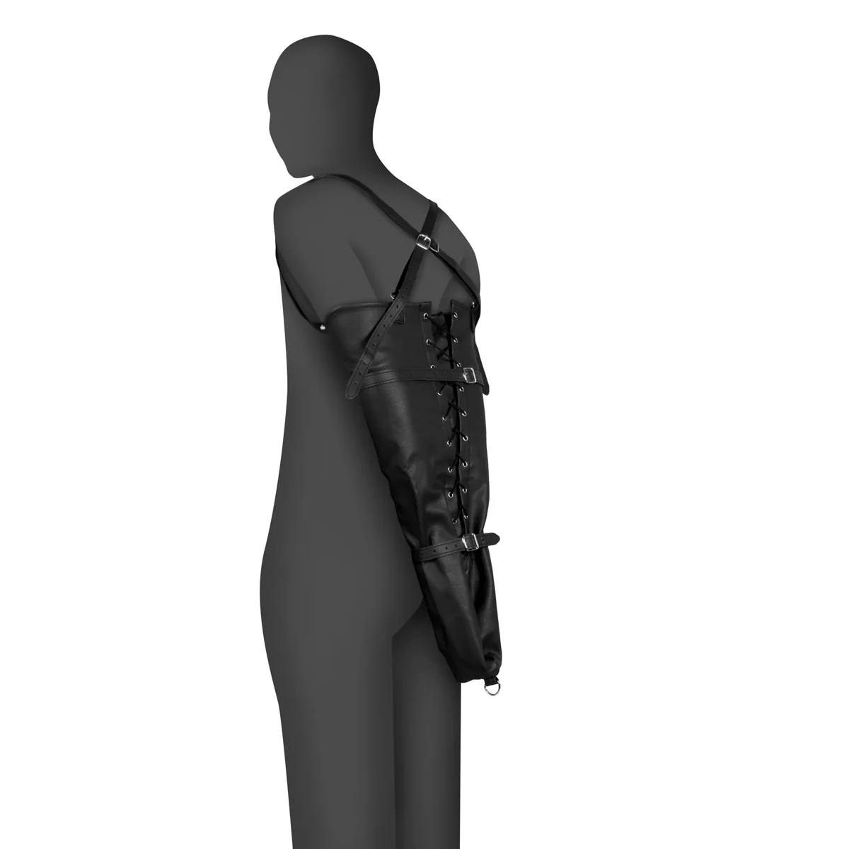 Ouch Xtreme Lace Up Full Sleeve Arm Restraint Black - Image 3