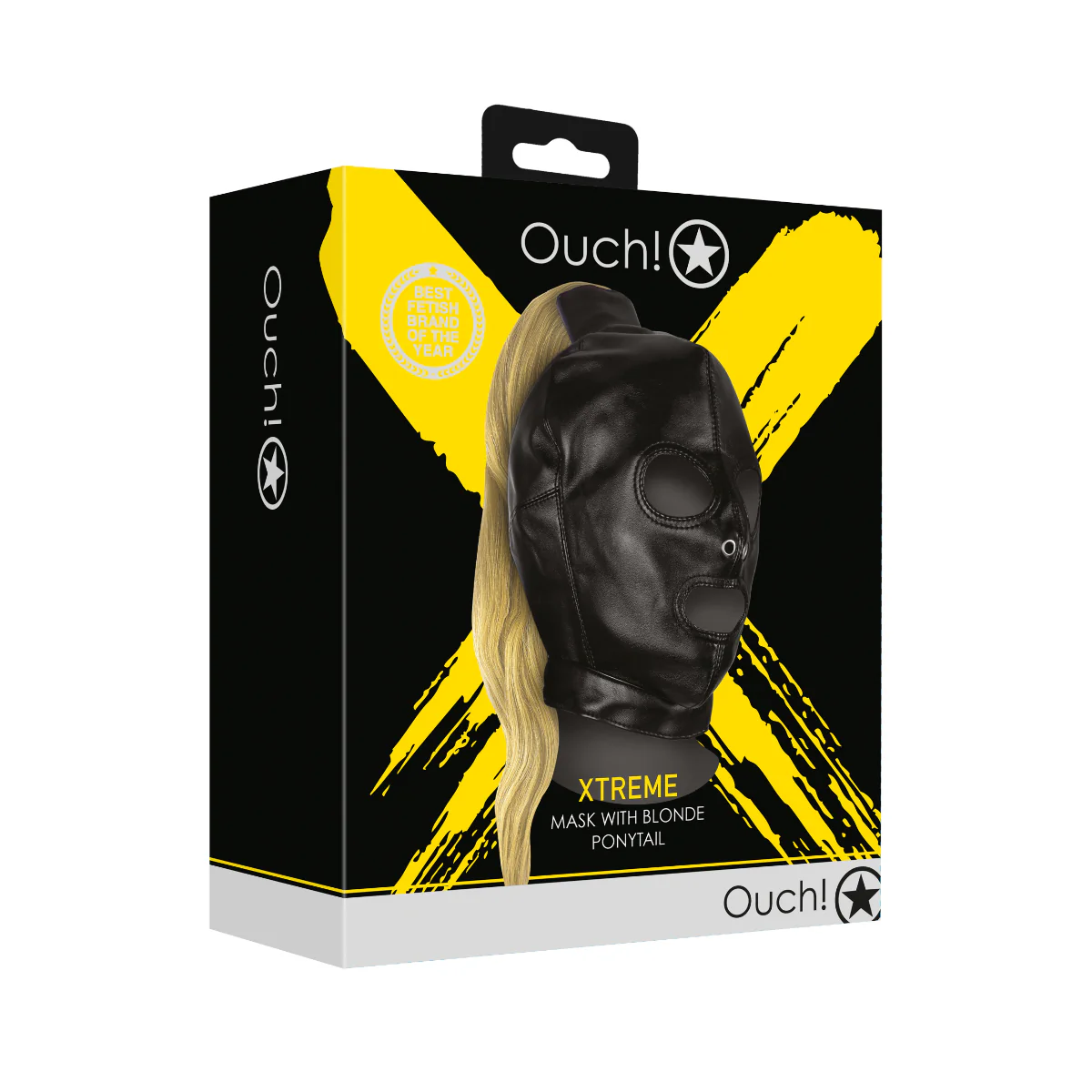 Ouch Xtreme Hood With Blonde Ponytail Black - Image 2