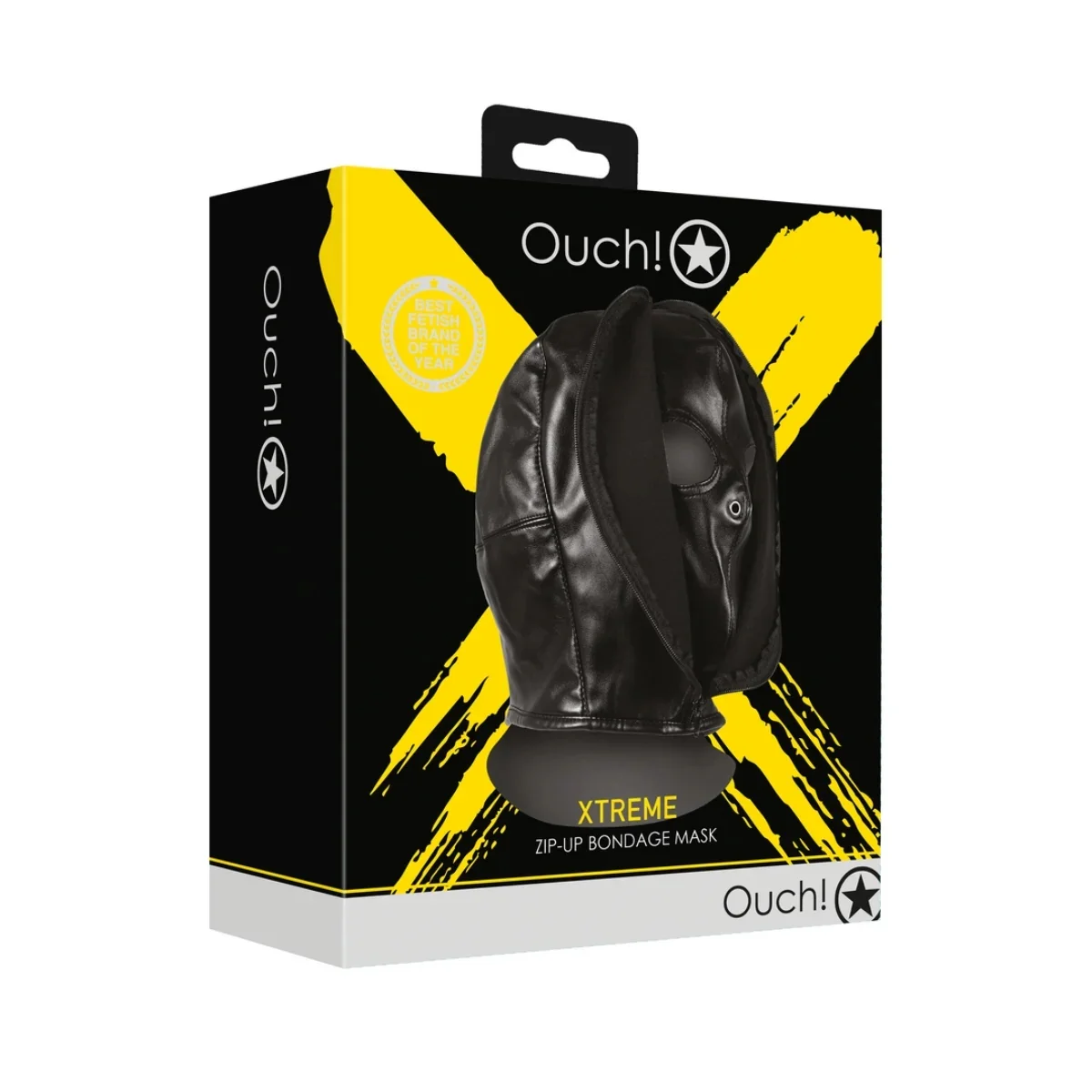 Ouch Xtreme Zip Up Bondage Mask Black - Image 2