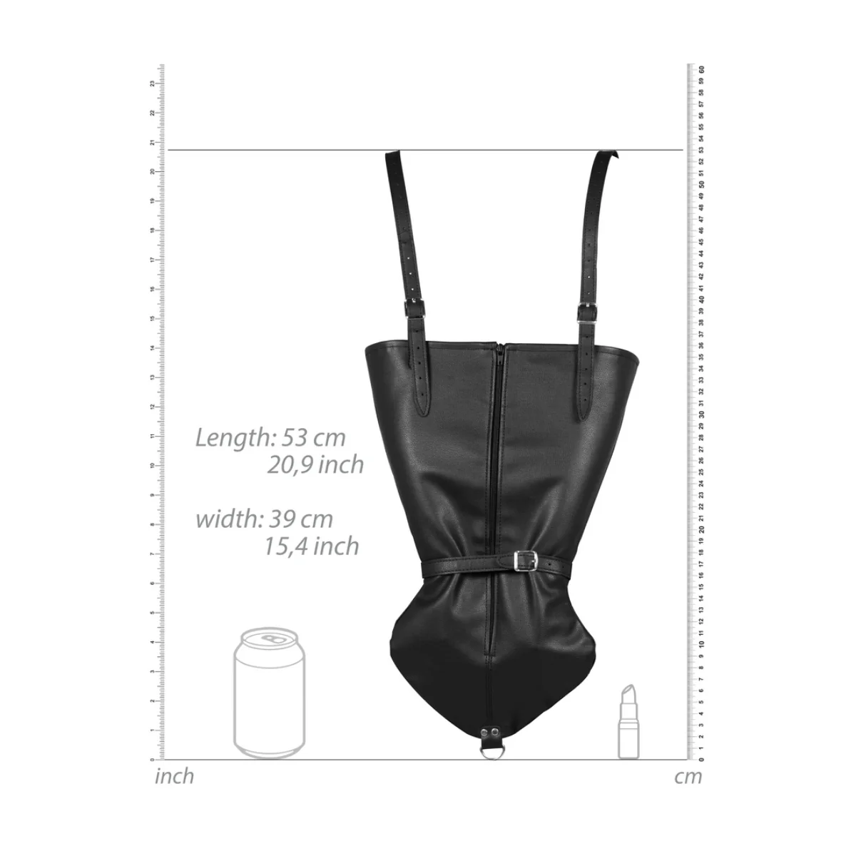 Ouch Xtreme Zip Up Full Sleeve Arm Restraint Black - Image 4