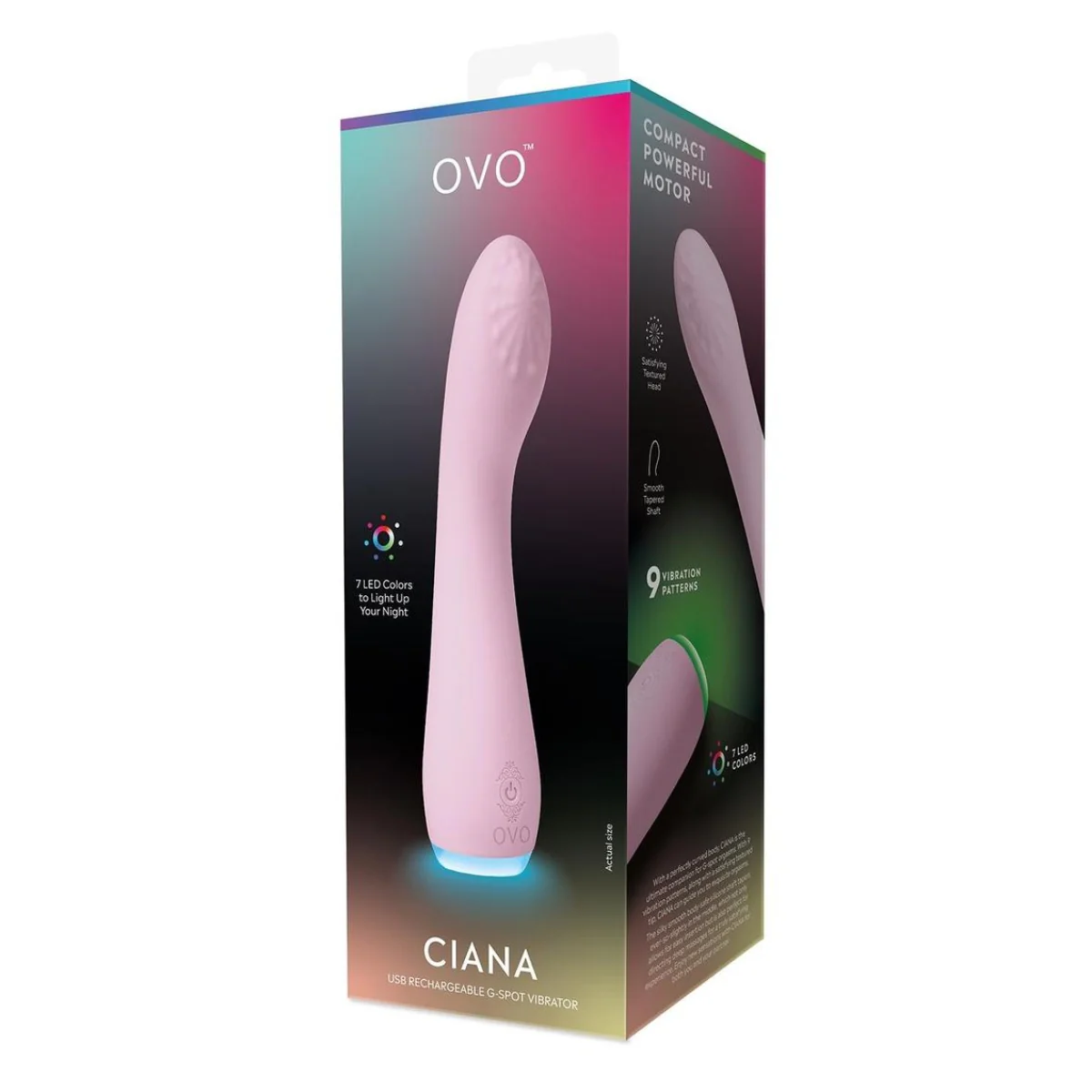 Ovo Ciana USB Rechargeable G-Spot Vibrator Pink - Image 2