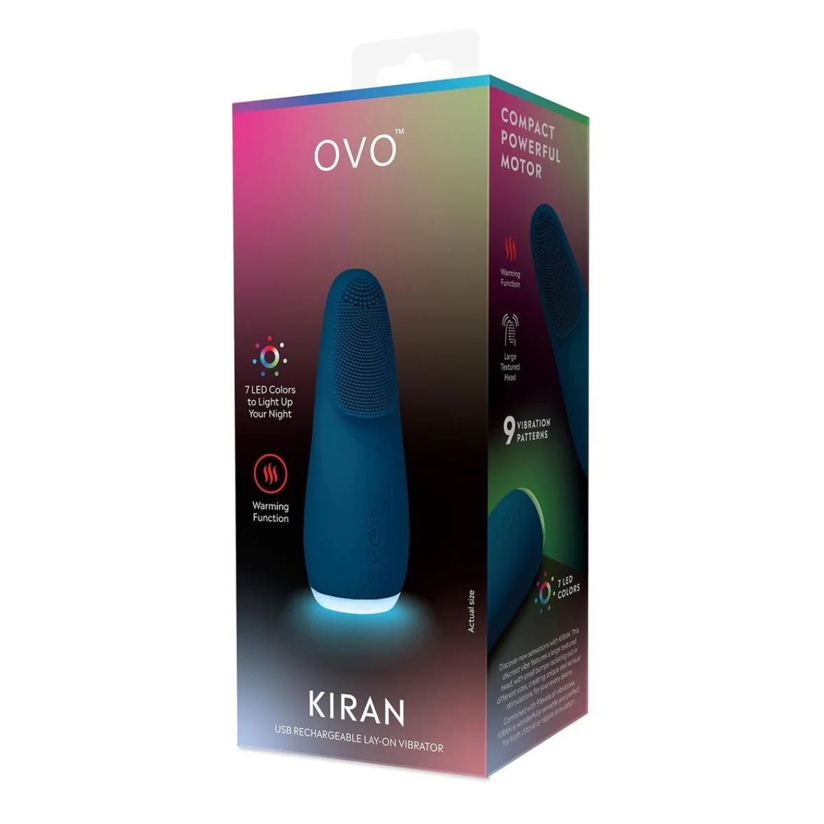 Ovo Kiran USB Rechargeable Lay On Vibrator Blue - Image 2