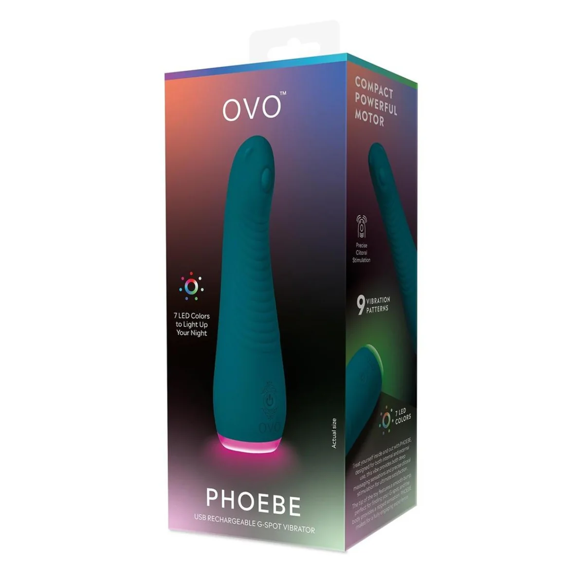 Ovo Phoebe USB Rechargeable G-Spot Vibrator Green - Image 2