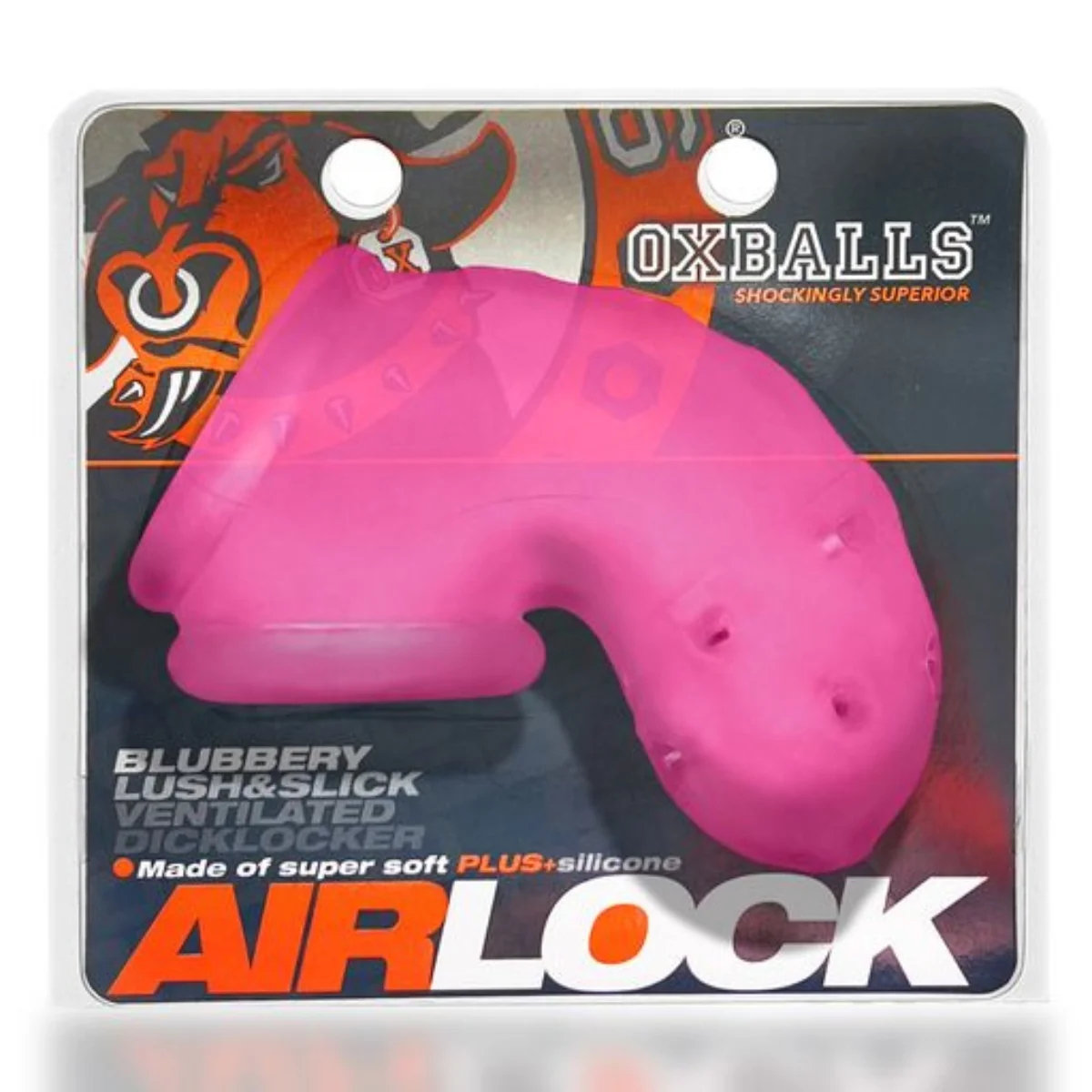 Oxballs Airlock Air Lite Vented Chastity Cage Pink - Image 2