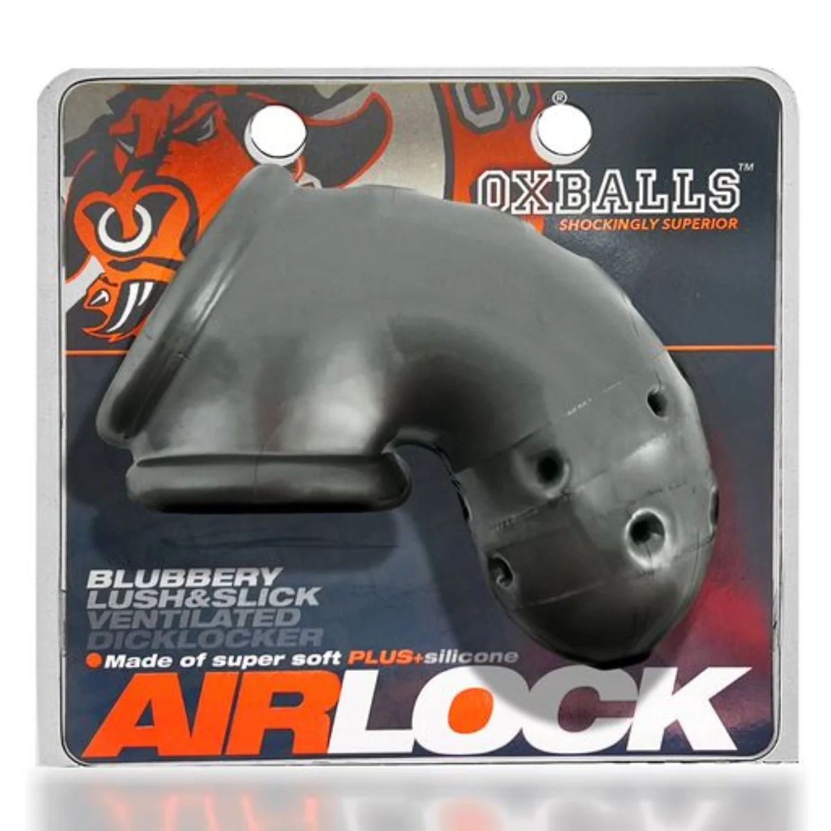 Oxballs Airlock Air Lite Vented Chastity Cage Steel - Image 2