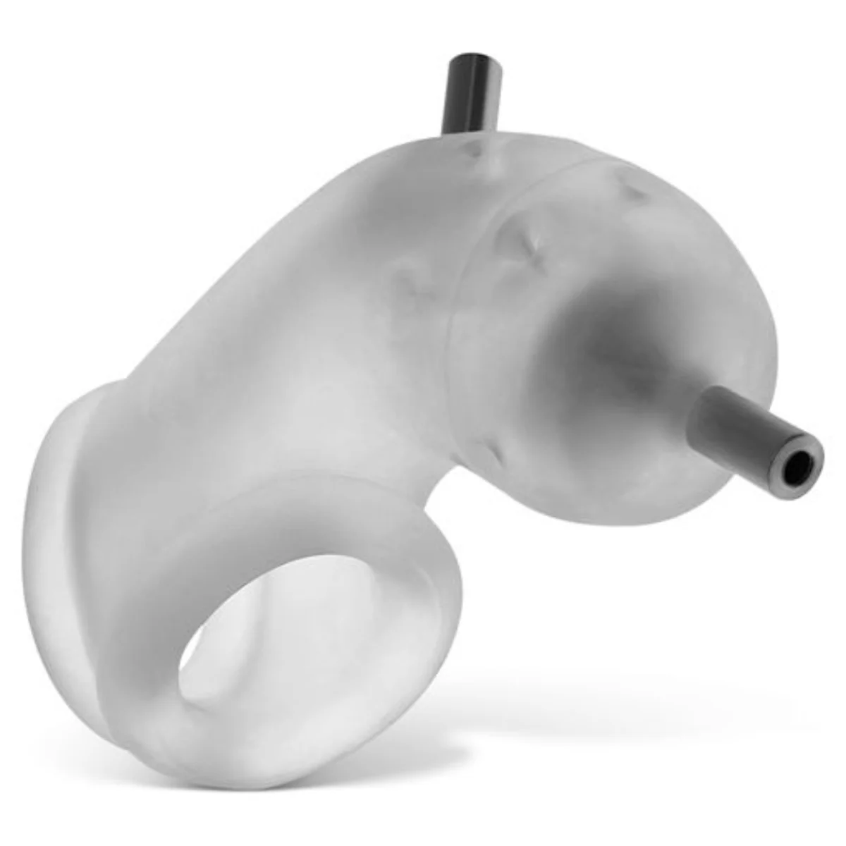 Oxballs Airlock Electro Air Lite Vented Chastity Cage Clear Ice - Image 8