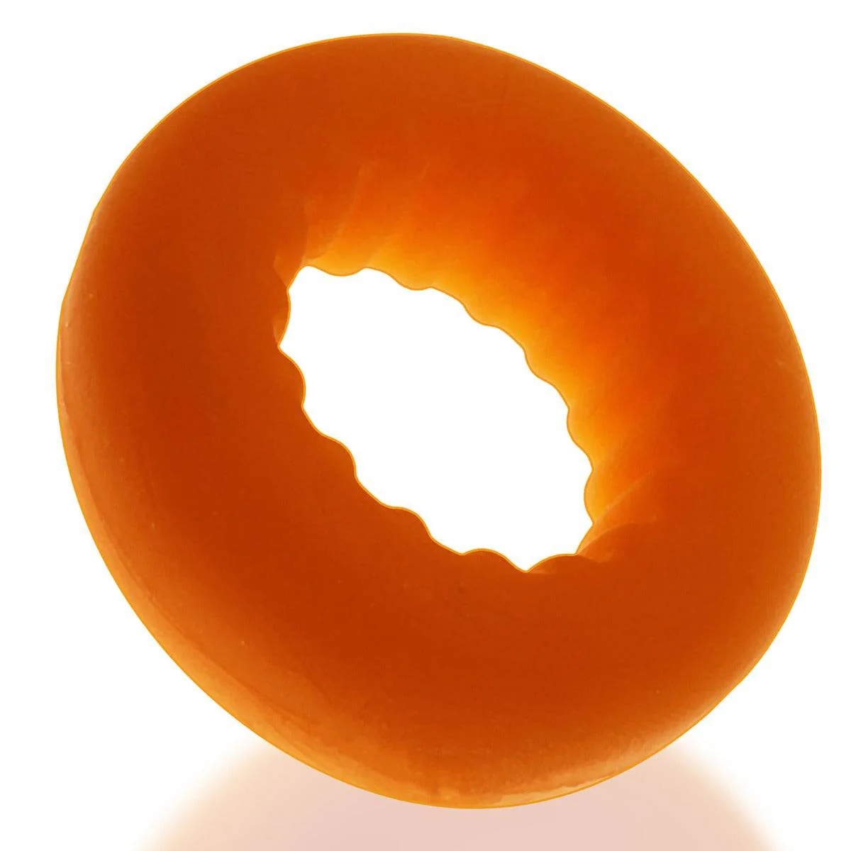Oxballs Axis Rib Griphold Cock Ring Orange Ice - Image 3
