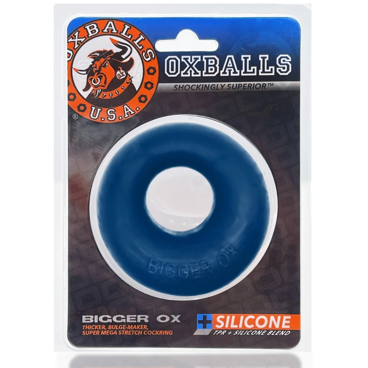 Oxballs Bigger OX Thicker Bulge Maker Super Mega Stretch Cock Ring Space Blue Ice - Image 2