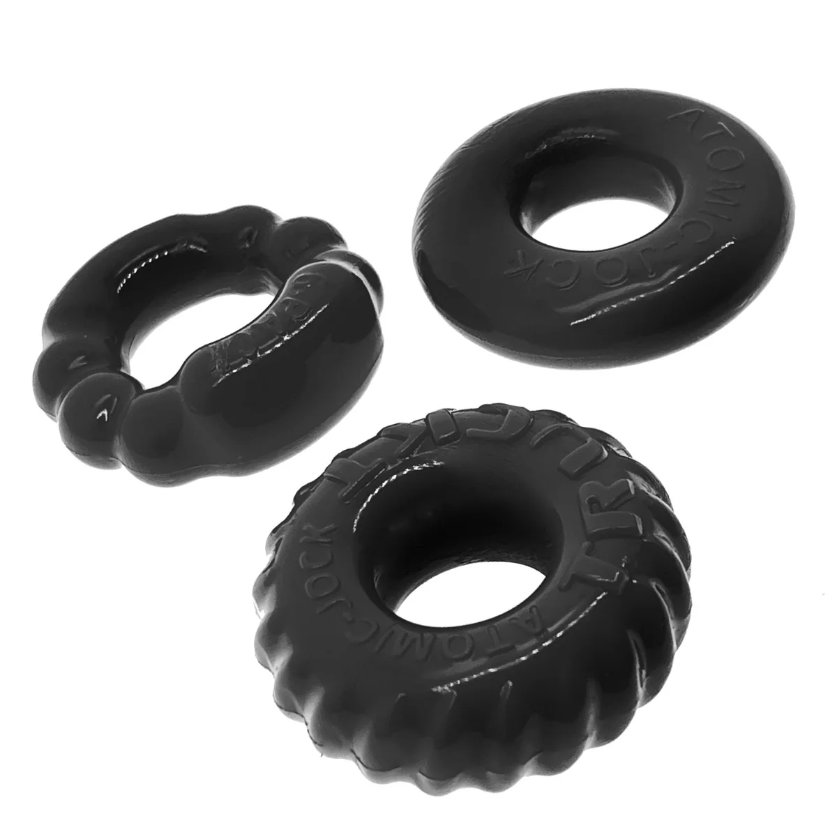 Oxballs Bonemaker Cock Ring Kit 3 Pack Black - Image 3