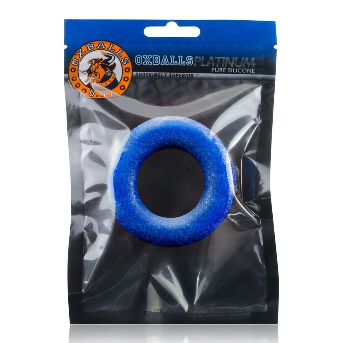 Oxballs Cock T Cock Ring Blue - Image 2