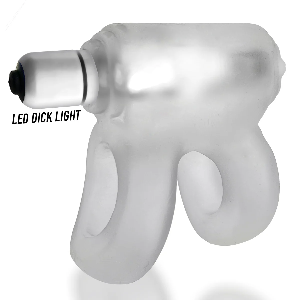 Oxballs Headlight Shaft Holster Cock Ring With LED Clear Ice - Image 4