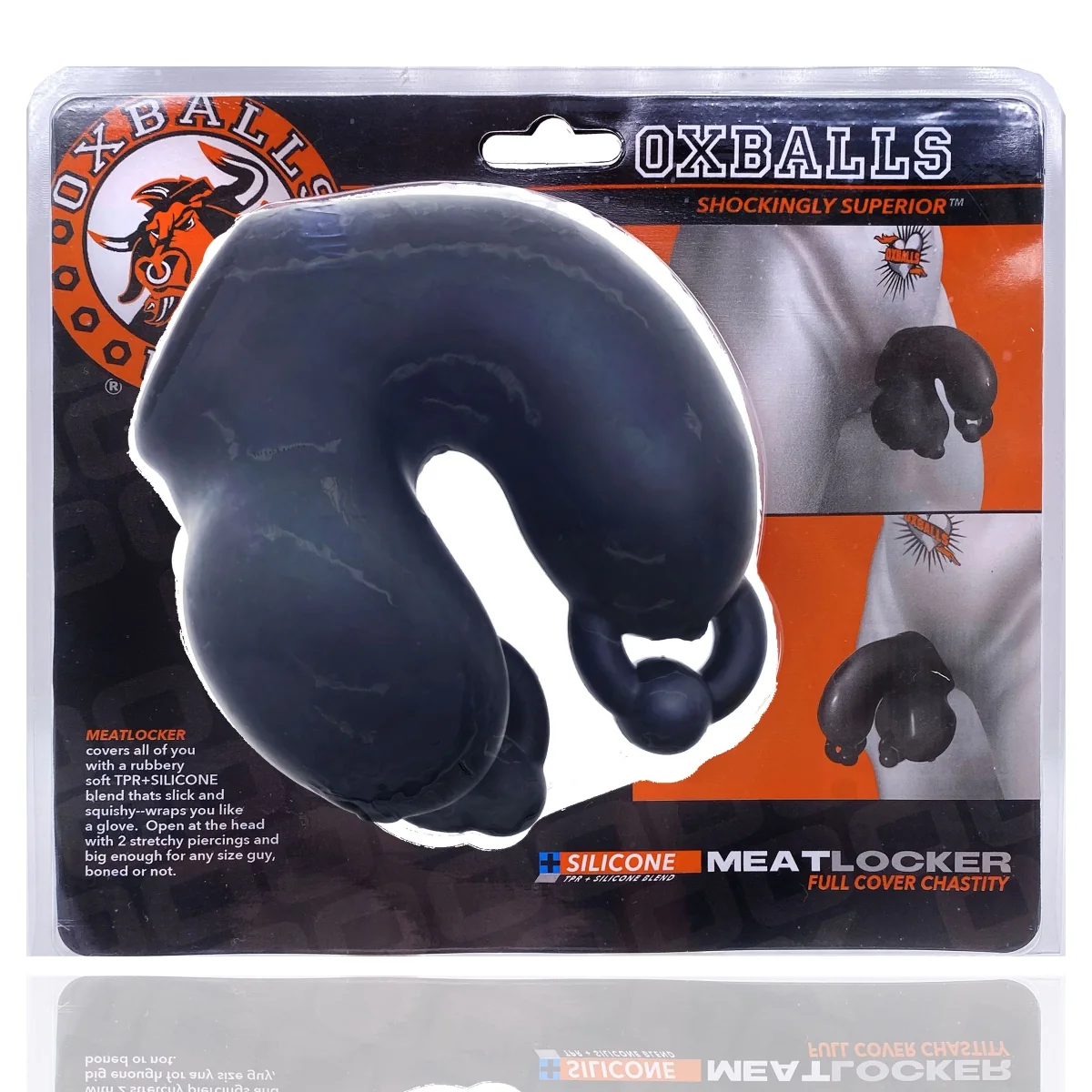 Oxballs Meatlocker Chastity Cage Black - Image 2