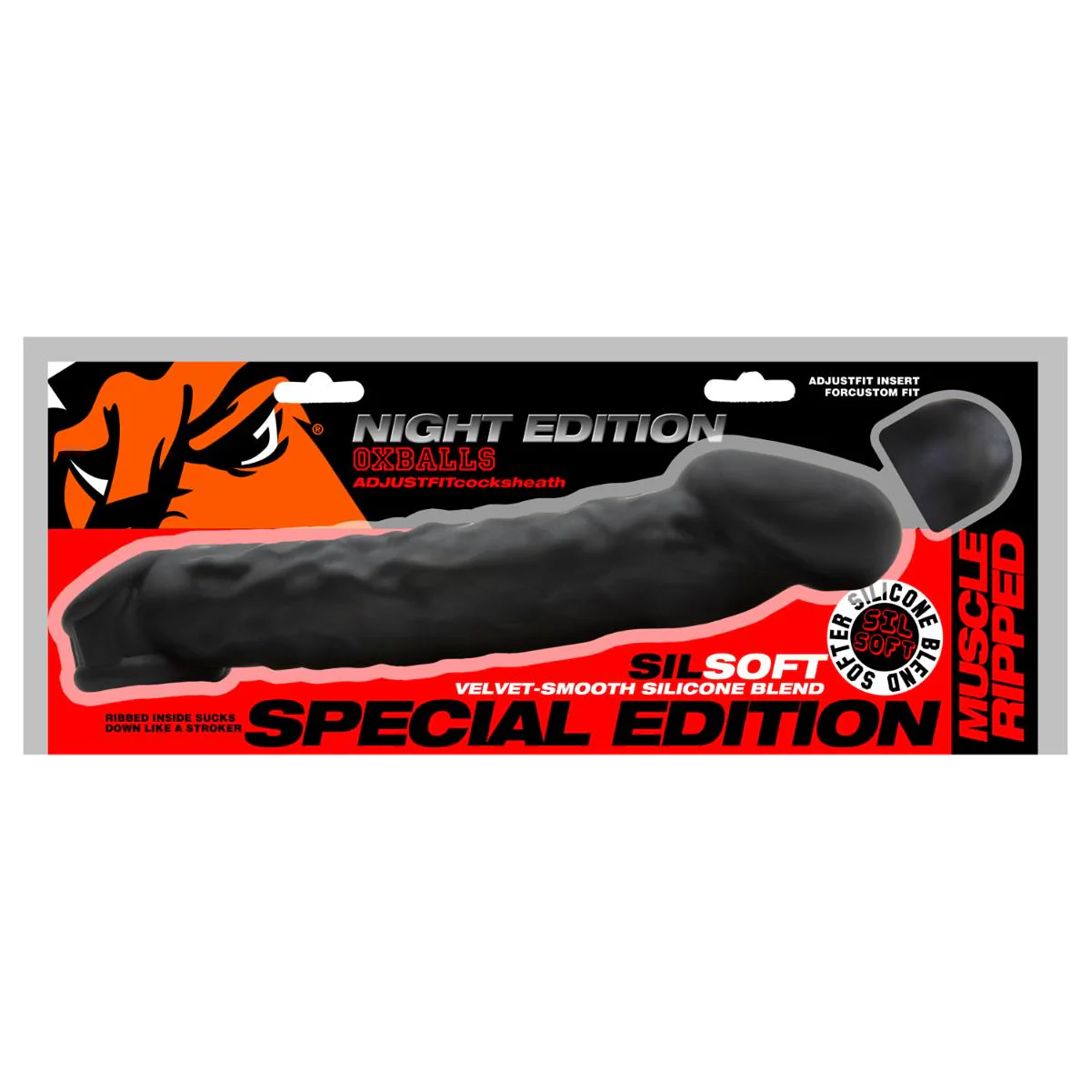 Oxballs Muscle Ripped Inner Ribbed Cock Sheath Special Edition Night - Image 2